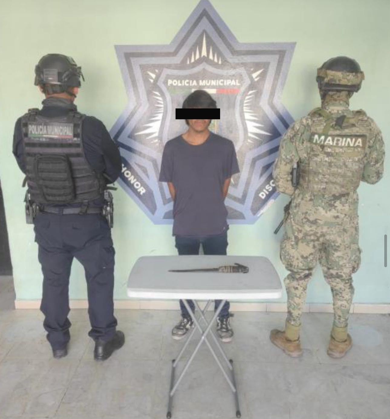 Detienen a sujeto con machete en Ciudad Obregón; podría estar implicado en ataque a joven mujer