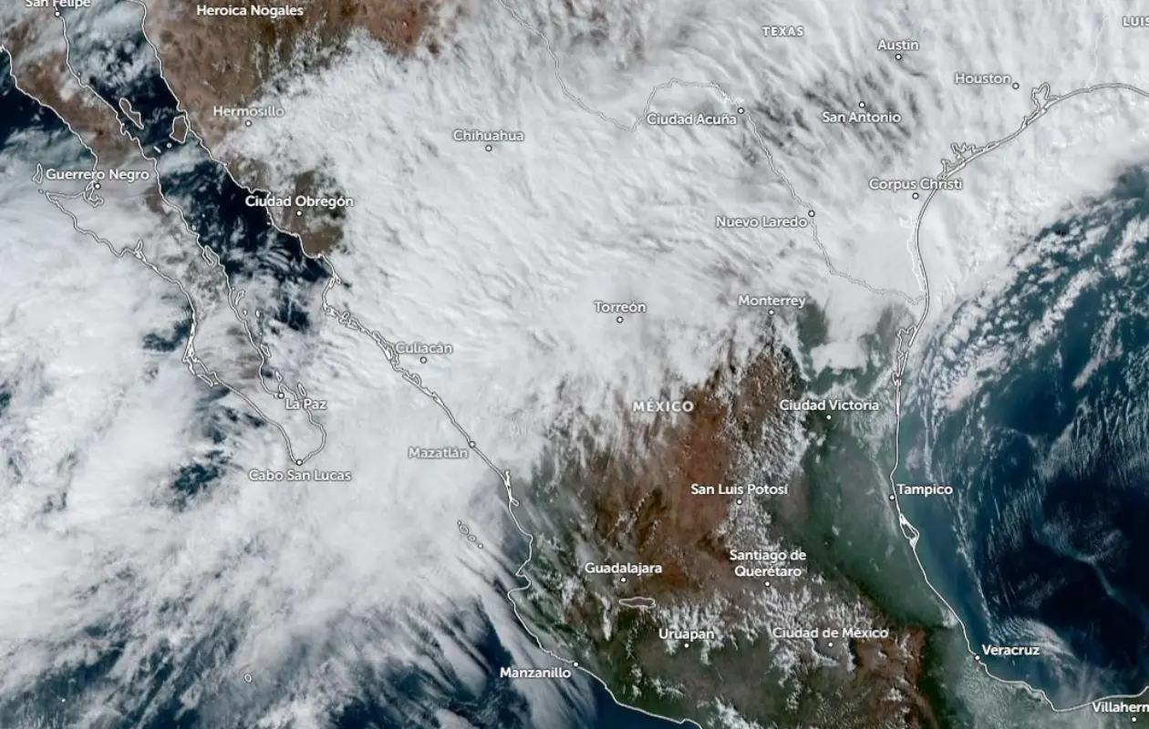 Frente Frío 18 provocará nieve, lluvias intensas y fuertes vientos en el norte de México