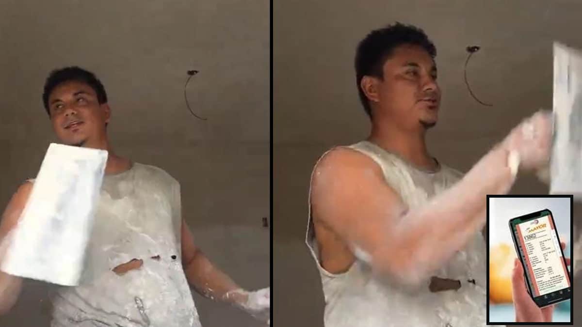 Albañil gana 2.5 millones en Progol, disfruta dos años de vacaciones y vuelve a la enyesada | VIDEO