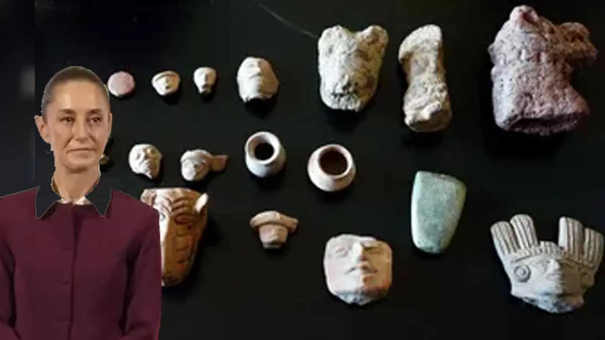 Gobierno de Sheinbaum recupera más de 2 mil piezas arqueológicas; SRE entrega 52 objetos históricos al INAH