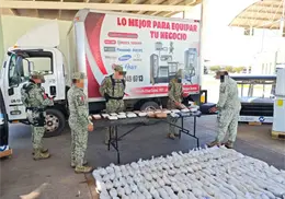 Interceptan cargamento de droga en retén de Querobabi Interceptan cargamento de droga en retén de Querobabi