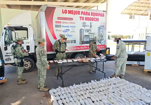 Interceptan cargamento de droga en retén de Querobabi Interceptan cargamento de droga en retén de Querobabi