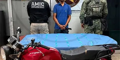 Detienen a motociclista en Las Areneras de Ciudad Obregón