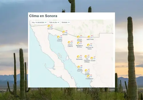 Clima en Sonora hoy domingo 14 de diciembre: Se espera un ambiente cálido en la mayor parte del estado Clima en Sonora hoy domingo 14 de diciembre: Se espera un ambiente cálido en la mayor parte del estado