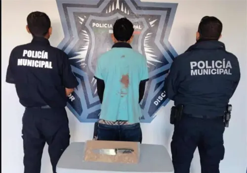 Capturan a menor con arma blanca en Ciudad Obregón Capturan a menor con arma blanca en Ciudad Obregón