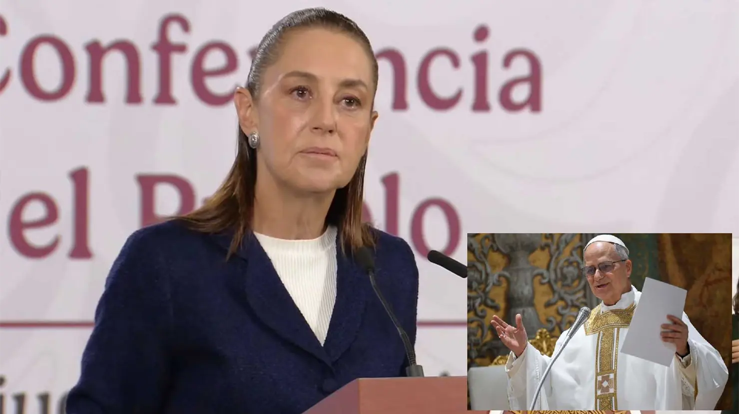 Sheinbaum destaca disposici&oacute;n del papa Le&oacute;n XIV para apoyar la pacificaci&oacute;n en M&eacute;xico