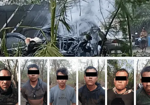 Detienen a seis presuntos implicados en coche bomba de Coahuayana; investigan delincuencia organizada