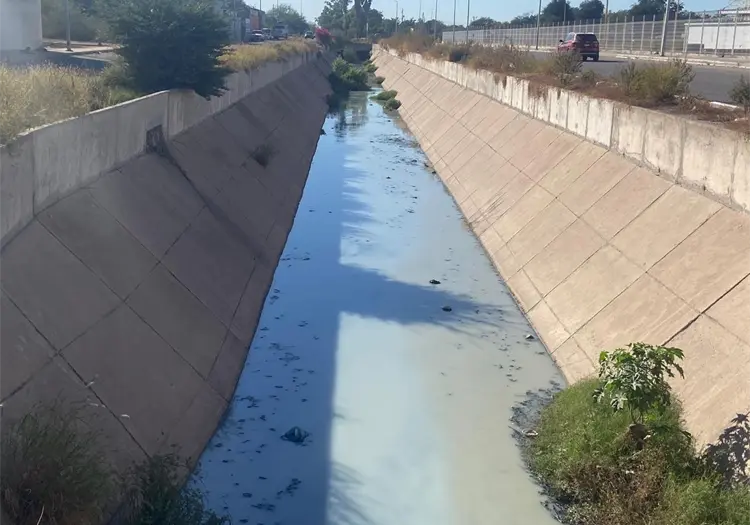 Denuncian Dren Navojoa, es un foco de infecci&oacute;n y proliferaci&oacute;n de moscos