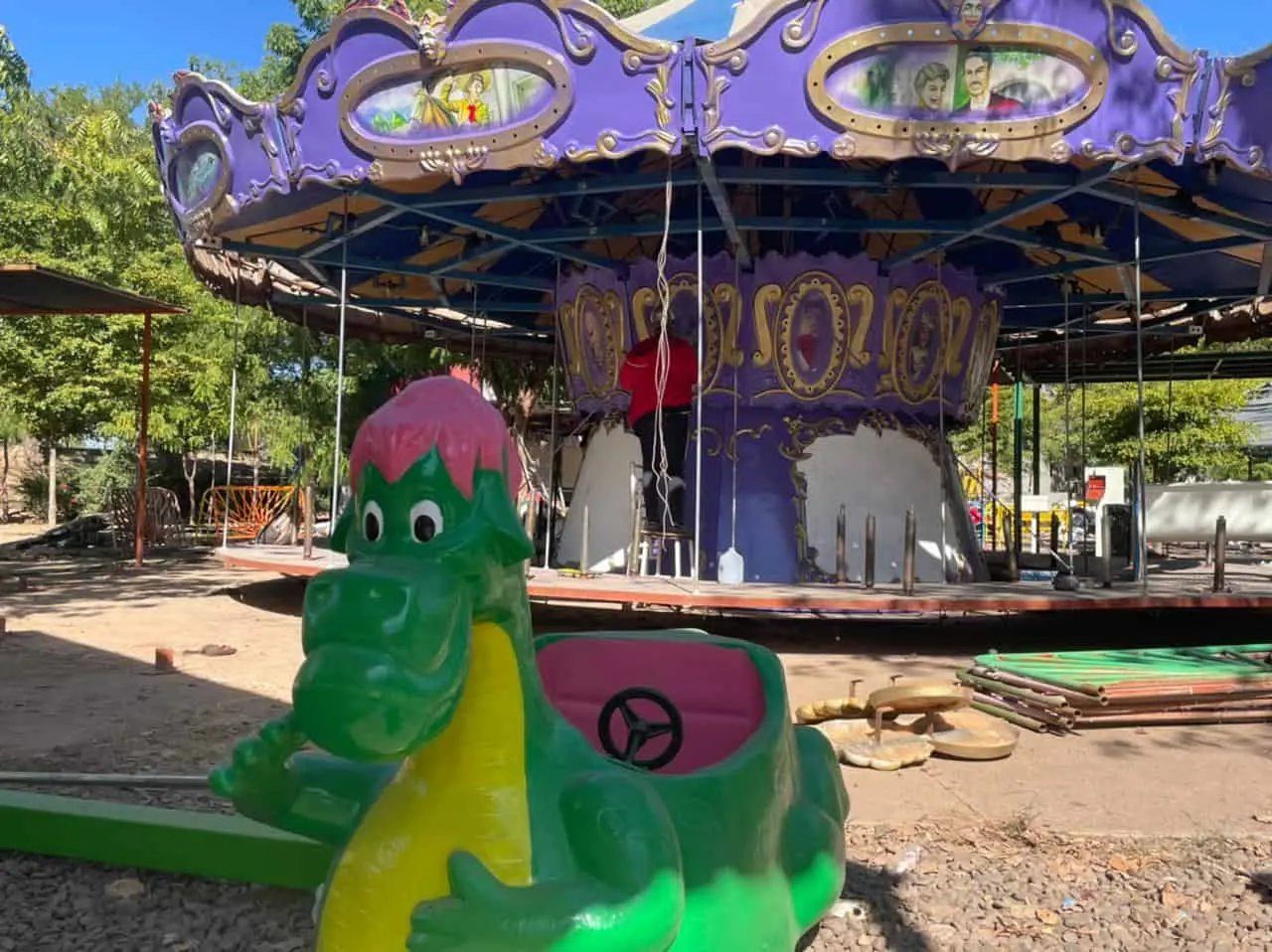 Primera etapa para modernizar el Parque Infantil Ostimuri avanza al 38 por ciento