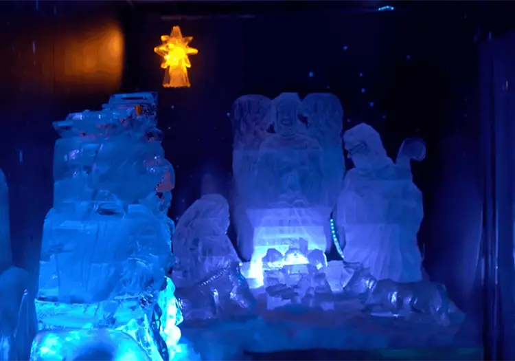 Crean en Colombia el primer nacimiento de hielo a tama&ntilde;o real: una experiencia &uacute;nica de fe