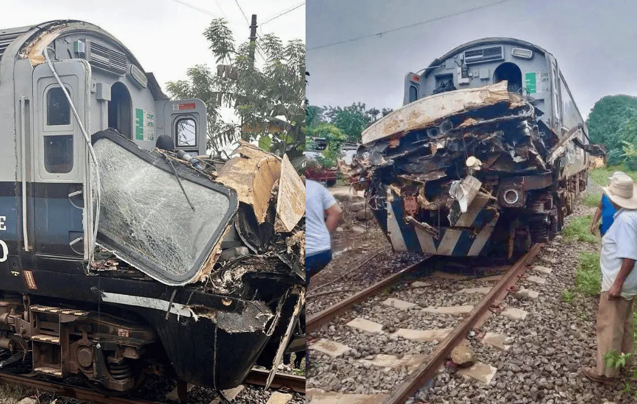 Tr&aacute;iler choca con Tren Interoce&aacute;nico en Chiapas: 148 personas iban a bordo