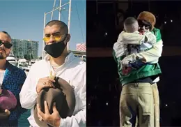 VIDEO | J balvin llega al último concierto de Bad Bunny en México