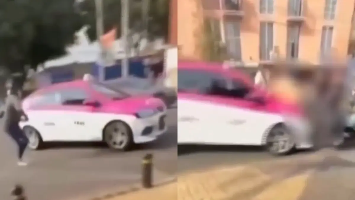 VIDEO | Taxista atropella a 4 personas durante ri&ntilde;a en la CDMX