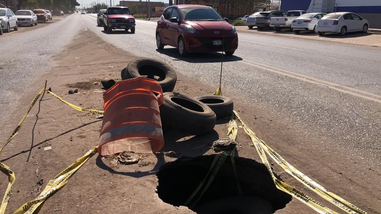 Socavones quedan pendientes en Cajeme