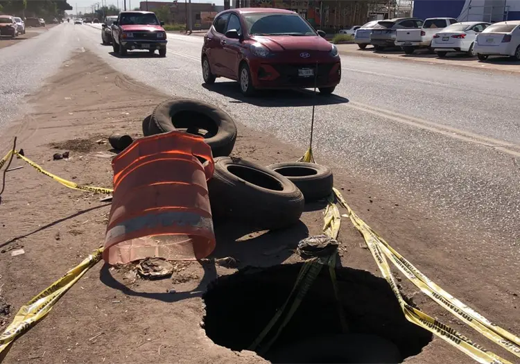 Socavones quedan pendientes en Cajeme