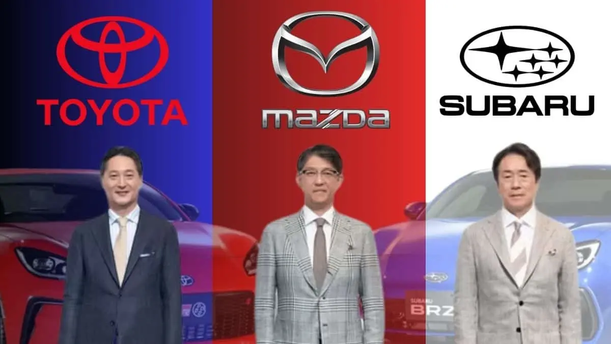 Fabricantes m&aacute;s emblem&aacute;ticos, Toyota, Mazda y Subaru, durante un Taller Multipathway, donde las tres marcas confirmaron una colaboraci&oacute;n estrat&eacute;gica