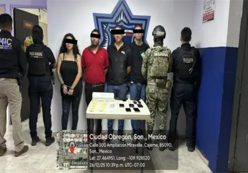 Capturan a cuatro individuos por homicidio y narcomenudeo en Obregón Capturan a cuatro individuos por homicidio y narcomenudeo en Obregón