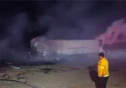 Se quema tr&aacute;iler en carretera Guaymas – Ciudad Obreg&oacute;n