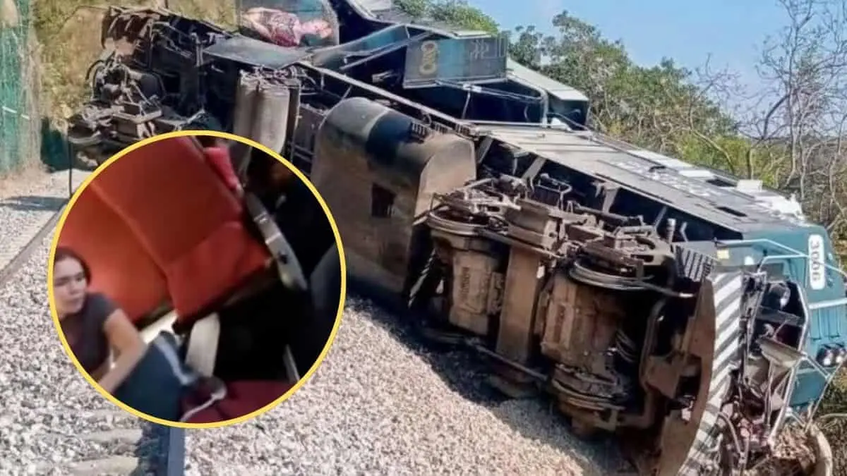 Pasajeros afectados por el accidente del tren esperan ayuda mientras los cuerpos de emergencia atienden la situaci&oacute;n en la v&iacute;a