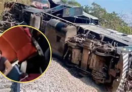 VIDEO | Difunden imágenes de los pasajeros pidiendo ayuda tras descarrilamiento del Tren Transístmico
