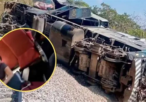 VIDEO | Difunden im&aacute;genes de los pasajeros pidiendo ayuda tras descarrilamiento del Tren Trans&iacute;stmico
