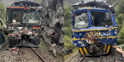 Trenes chocan de frente en ruta a Machu Picchu; reportan al menos 15 heridos y un fallecido Trenes chocan de frente en ruta a Machu Picchu; reportan al menos 15 heridos y un fallecido