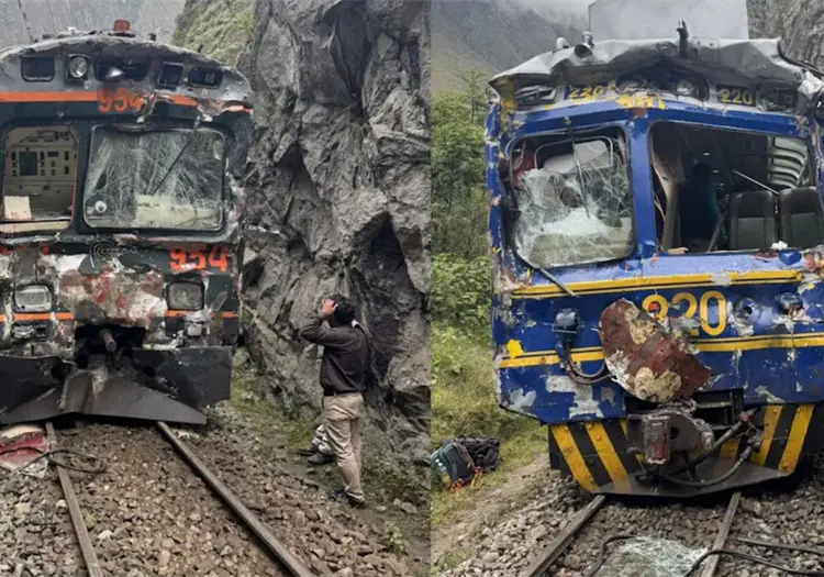 Trenes chocan de frente en ruta a Machu Picchu; reportan al menos 15 heridos y un fallecido