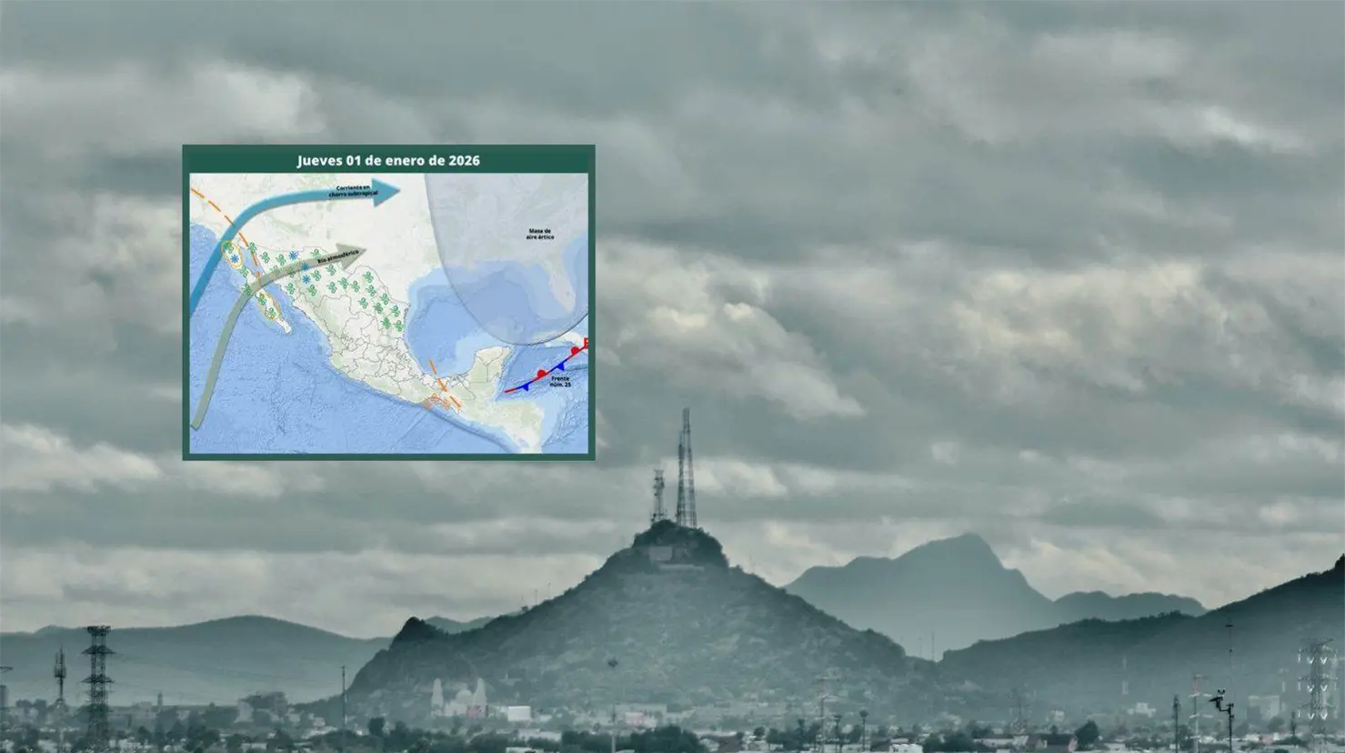 Clima en Hermosillo hoy 1 de enero; inicia el 2026 con d&iacute;a fresco y ligeramente nublado