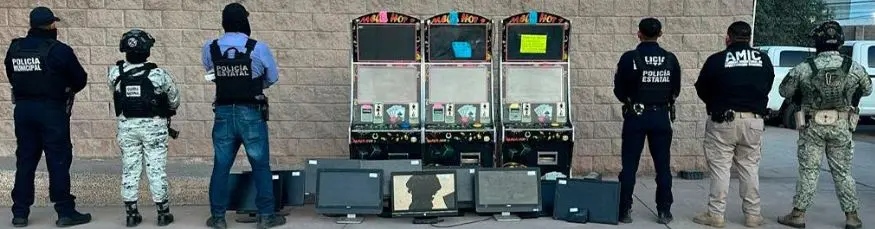 Decomisan m&aacute;quinas tragamonedas durante cateo en Hermosillo