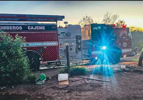 Familia rescatada tras incendio en Leandro Valle