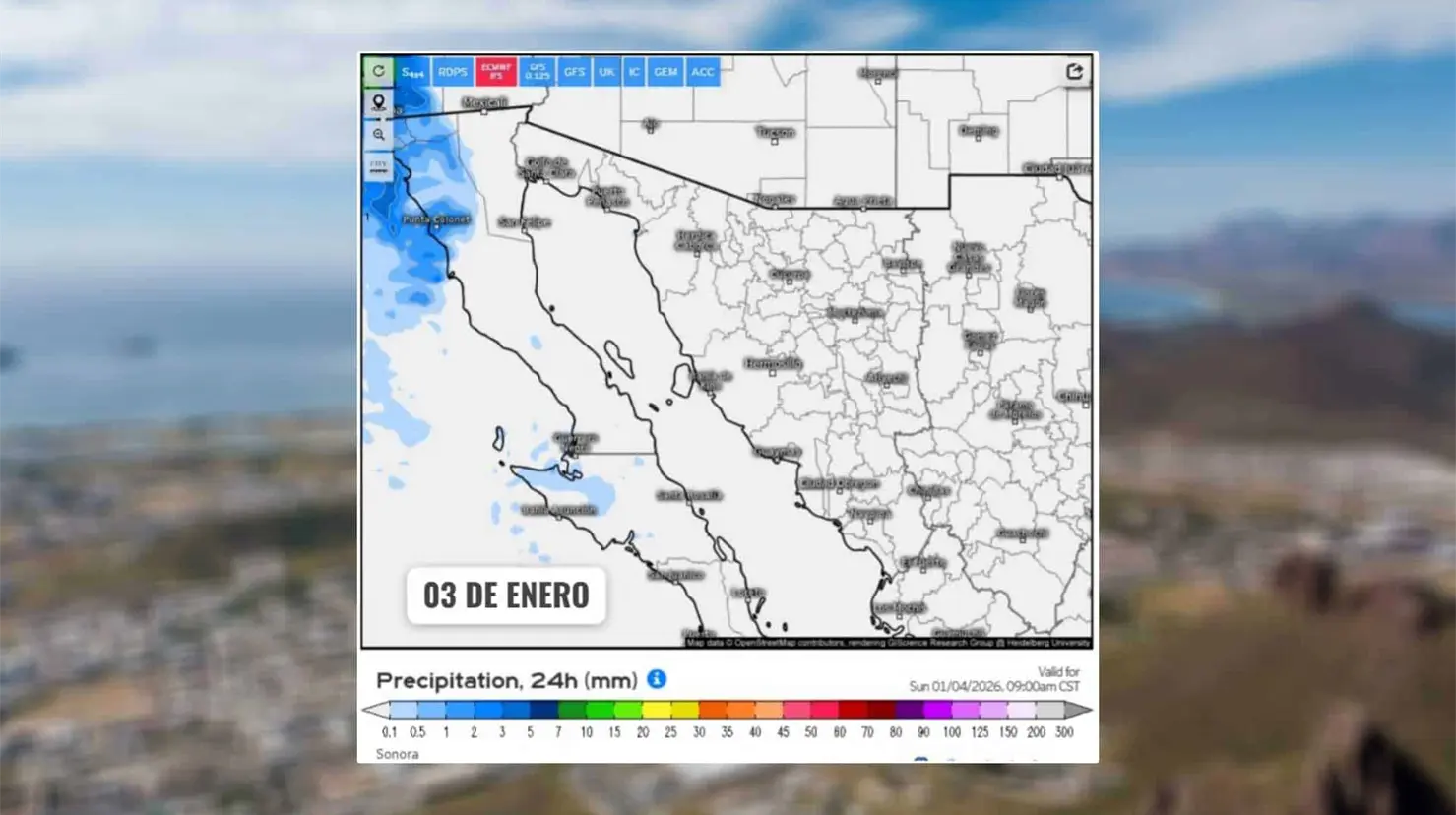 Clima en Sonora hoy 3 de enero: Nuevo frente fr&iacute;o llegar&iacute;a la pr&oacute;xima semana