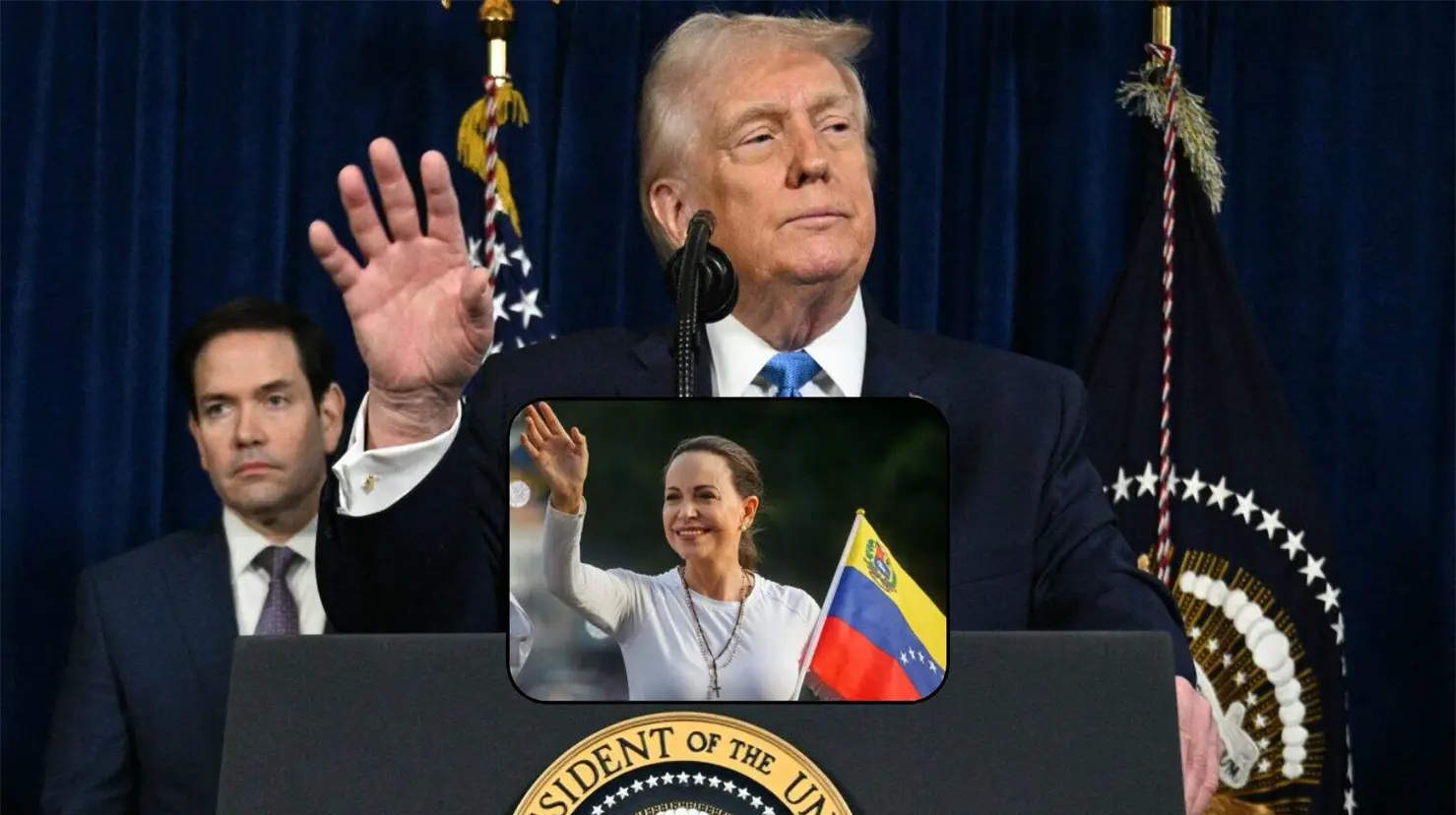 Trump descarta a Mar&iacute;a Corina Machado para gobernar Venezuela tras la detenci&oacute;n de Maduro