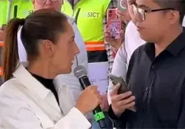 Ahorita te escucho: Sheinbuam responde a joven que interrumpi&oacute; acto por amenazas de muerte l VIDEO