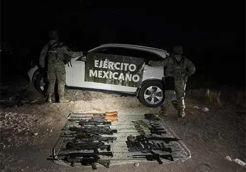 Decomisan veh&iacute;culo y armamento en Navojoa