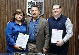 Avala Javier Lamarque firma de Contrato Colectivo entre Sutoc y Oomapasc