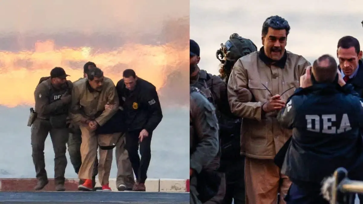 Nicol&aacute;s Maduro previo a una comparecencia judicial en Nueva York