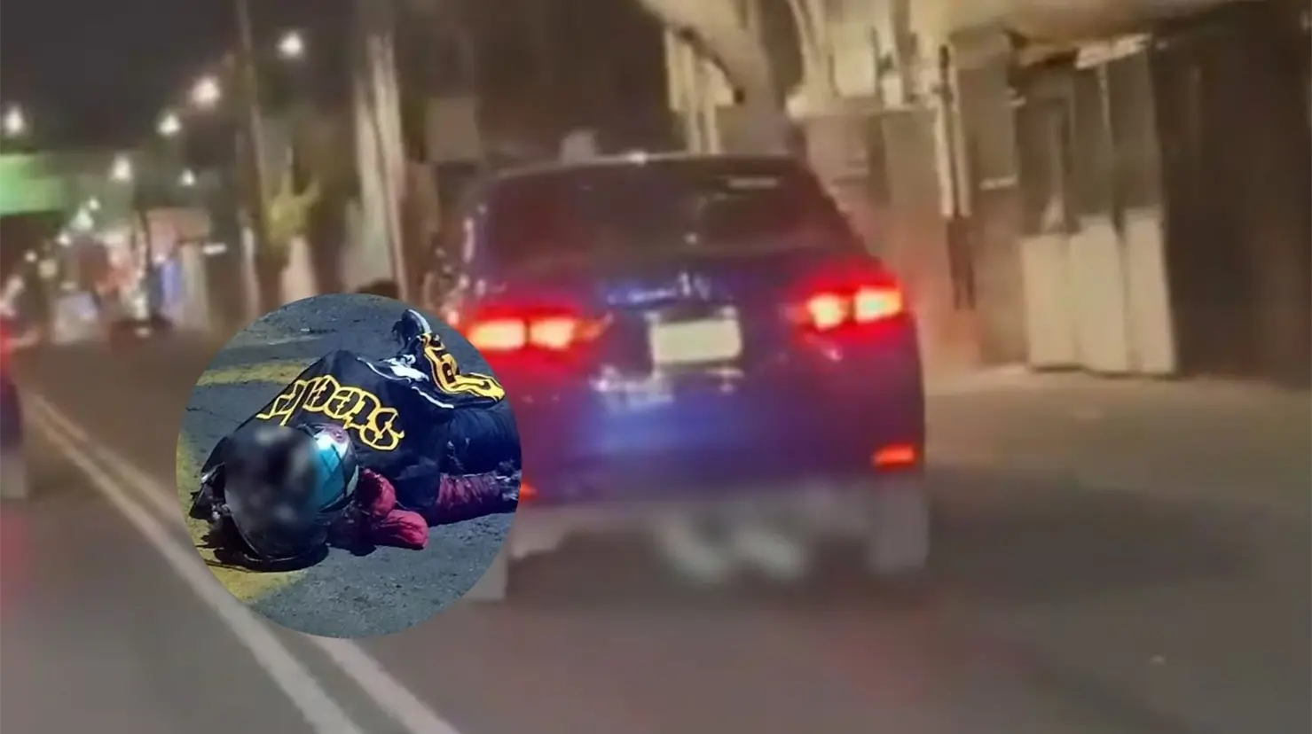 VIDEO | Conductor atropella a motociclista y lo arrastra varias calles hasta morir; lo buscan en redes sociales