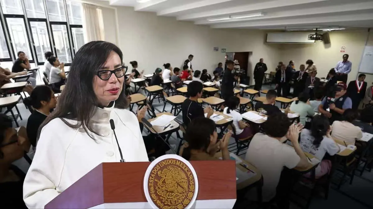 Tania Rodr&iacute;guez Mora, subsecretaria de Educaci&oacute;n Media Superior, durante el anuncio de las nuevas carreras t&eacute;cnicas y tecnol&oacute;gicas que formar&aacute;n parte de los cambios al Sistema Nacional de Bachillerato