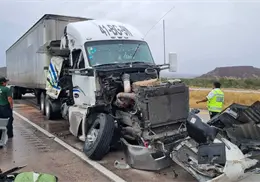 Un herido tras choque por alcance al norte de Ciudad Obreg&oacute;n