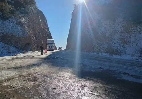 Nevada provoca cierre del tramo carretero Agua Prieta–Janos, en Sonora