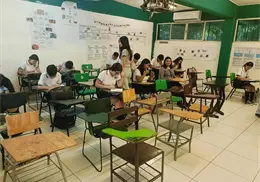 Estudiantes normalistas apoyan a escuelas en Cajeme