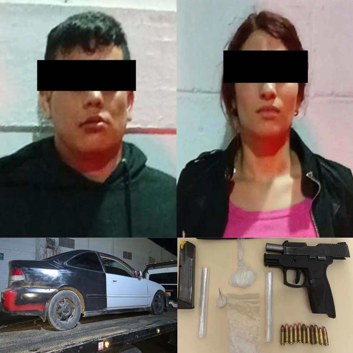 "Caen" dos personas con arma y droga en la capital de Sonora