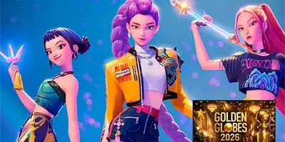 Golden Globes 2026: "K-Pop Demon Hunters" triunfa como Mejor Pel&iacute;cula Animada
