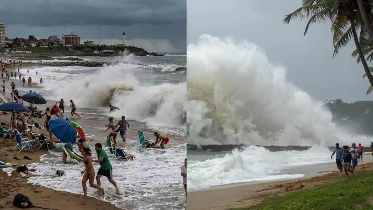 Un meteotsunami es una ola de gran tama&ntilde;o provocada por cambios bruscos en la presi&oacute;n atmosf&eacute;rica y el viento