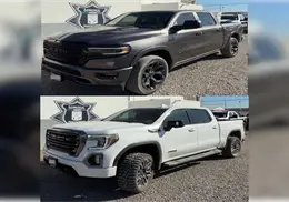 Polic&iacute;as estatales recuperan camionetas robadas en Cajeme