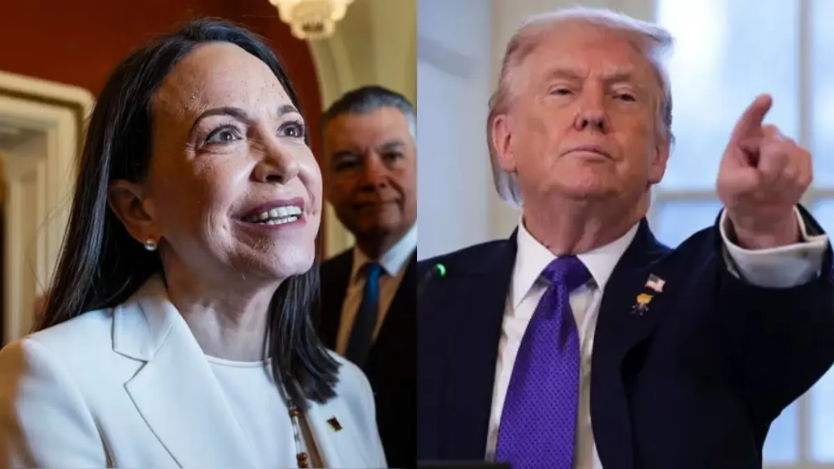 &iquest;Por qu&eacute; Donald Trump recibi&oacute; el premio nobel de la paz? Estas fueron las palabras de Mar&iacute;a Corina Machado