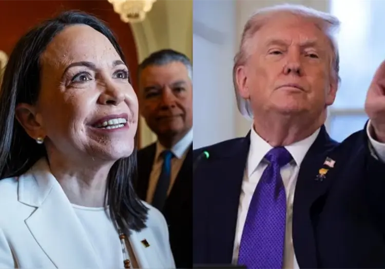 &iquest;Por qu&eacute; Donald Trump recibi&oacute; el premio nobel de la paz? Estas fueron las palabras de Mar&iacute;a Corina Machado