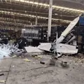 Avioneta cae en parque industrial de Coahuila tras despegar del Aeropuerto de Saltillo; reportan dos heridos