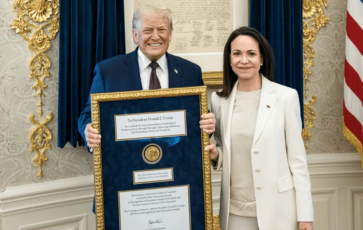 &iquest;Qui&eacute;n es el verdadero due&ntilde;o del Nobel de la Paz tras el gesto de Machado a Trump?