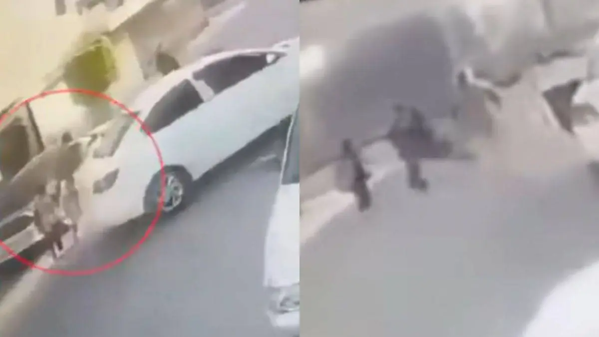 VIDEO | Maestra enfurecida ataca a madre e hijo por tocarle el coche